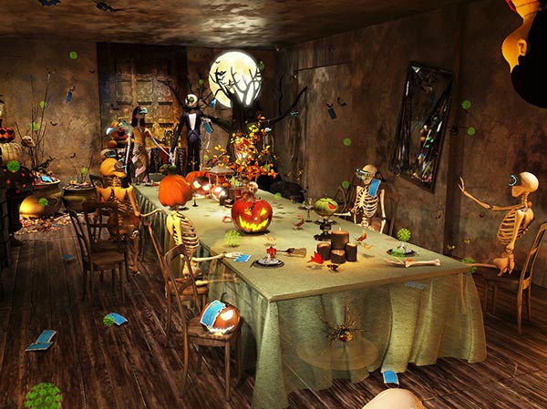 Webgl Real-time Archviz walkthrough - Halloween - Viz4D