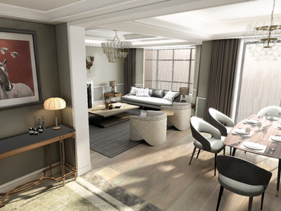 American Villa - 3D virtual tour for 3ds Max